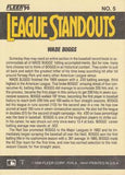 1990 Fleer #5 Wade Boggs League Standouts