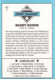 1991 Donruss #5a Barry Bonds Grand Slammers