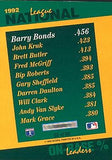 1993 Score #52 Barry Bonds Select Stat Leaders