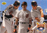 1993 Upper Deck #476 Will Clark / Barry Bonds / Matt Williams Gold Hologram