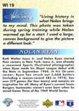 1993 Upper Deck #WI 19 Nolan Ryan Iooss Collection