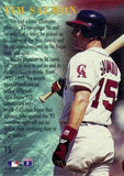1994 Fleer #15 Tim Salmon Tim Salmon: A.L. Rookie of the Year