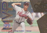 1996 Leaf #19 Greg Maddux All-Star Game MVP Contenders Gold Exchange