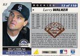 1996 Score #13 Larry Walker Dugout Collection (Series One)