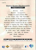 1996 Upper Deck #2 Hideo Nomo Hideo Nomo Highlights