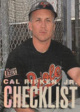 1997 Ultra #5 Cal Ripken, Jr. Checklists (Series Two)