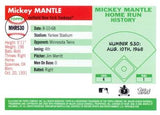 2008 Topps #MHR530 Mickey Mantle Mickey Mantle Home Run History
