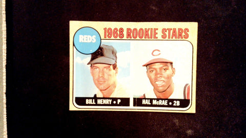 1968 Topps #384 Reds 1968 Rookie Stars (Bill Henry / Hal McRae) RS, RC