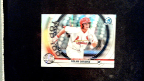 2020 Bowman #BTP-43 Nolan Gorman Chrome Bowman Scouts Top 100