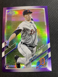 2021 Topps Chrome Update #USC82 Tarik Skubal Purple Refractor