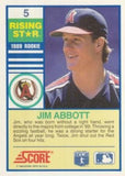 1990 Score 100 Rising Stars #5 Jim Abbott