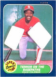 1986 Fleer #637 Terror on the Basepaths (Vince Coleman)