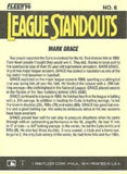 1990 Fleer #6 Mark Grace League Standouts