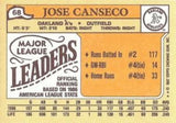 1987 Topps Major League Leaders Minis #68 Jose Canseco