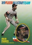 1989 Fleer #5 Julio Franco '89 Fleer All-Star Team
