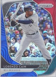 2020 Panini Prizm #32 Lorenzo Cain Red, White and Blue Prizm