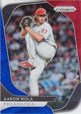 2020 Panini Prizm #55 Aaron Nola Red, White and Blue Prizm