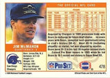 1989 Pro Set #478a Jim McMahon