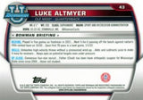 2022 Bowman University Chrome #43 Luke Altmyer