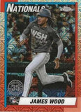 2025 Topps #T90C-55 James Wood 1990 Topps Baseball 35th Anniversary Chrome