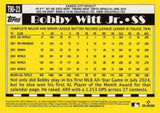 2025 Topps #T90-23 Bobby Witt Jr. 1990 Topps Baseball 35th Anniversary