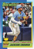 2025 Topps #T90-37 Jackson Chourio 1990 Topps Baseball 35th Anniversary