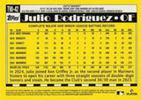 2025 Topps #T90-42 Julio Rodríguez 1990 Topps Baseball 35th Anniversary