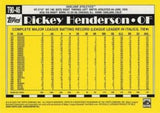 2025 Topps #T90-46 Rickey Henderson 1990 Topps Baseball 35th Anniversary