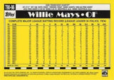 2025 Topps #T90-96 Willie Mays 1990 Topps Baseball 35th Anniversary (Series One)