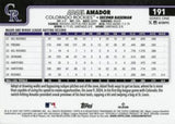 2025 Topps #191 Adael Amador Rainbow Foil