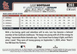 2025 Topps #203 Lars Nootbaar Sandglitter