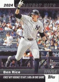 2025 Topps #GH-2 Ben Rice 2024 Greatest Hits