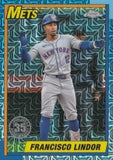 2025 Topps #T90C-11 Francisco Lindor 1990 Topps Baseball 35th Anniversary Chrome