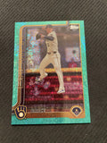 2025 Topps #45 Brice Turang Aqua Holo Foil