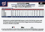 2025 Topps Chrome #49 Nathaniel Lowe Sepia Refractors