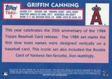 2019 Topps Update #T84U-3 Griffin Canning Silver Pack 1984 Topps Baseball Chrome