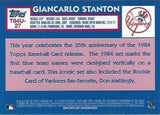 2019 Topps Update #T84U-27 Giancarlo Stanton Silver Pack 1984 Topps Chrome