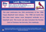 2019 Topps Update #T84U-41 Lane Thomas Silver Pack 1984 Topps Baseball Chrome
