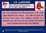 2019 Topps Update #T84U-9 J.D. Martinez Silver Pack 1984 Topps Baseball Chrome