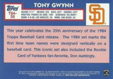2019 Topps #T84-35 Tony Gwynn 1984 Topps Baseball 35th Silver Pack