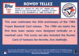 2019 Topps #T84-42 Rowdy Tellez
