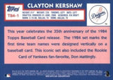 2019 Topps #T84-1 Clayton Kershaw