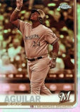 2019 Topps Chrome #10 Jesus Aguilar Sepia Refractor