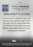 2019 Topps #GP-9 Honus Wagner 150 Yrs of Pro Baseball  - Greatest Players