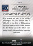 2019 Topps #GP-28 Gil Hodges 150 Yrs of Pro Baseball  - Greatest Players