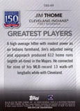 2019 Topps Update #150-49 Jim Thome 150 Years of Professional Baseball