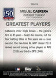 2019 Topps #150-74 Miguel Cabrera 150 Years of Professional Baseball