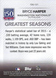 2019 Topps #150-131 Bryce Harper 150 Years of Professional Baseball