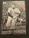 2019 Topps #GM-2 Christy Mathewson - Greatest Moments Black #/299