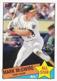 2020 Topps #85AS-8 Mark McGwire 1985 Topps Baseball 35th Anniversary All-Stars